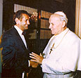 Le Pape Jean-Paul II et Gheorghe Zamfir